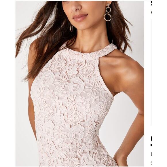 Lulu's Love Poem Lace Mini Dress in Light Pink - XS - Picture 6 of 16